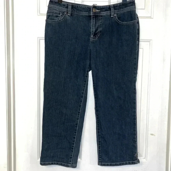 Chico’s cropped denim jeans Size 6 - Picture 1 of 10